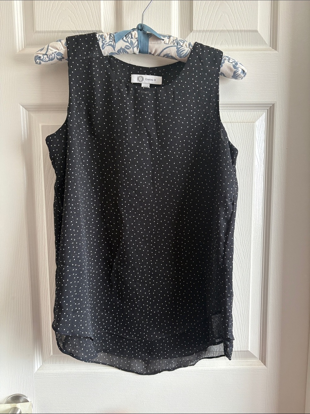 Caslon Black Sleeveless Polka Dot Camisole